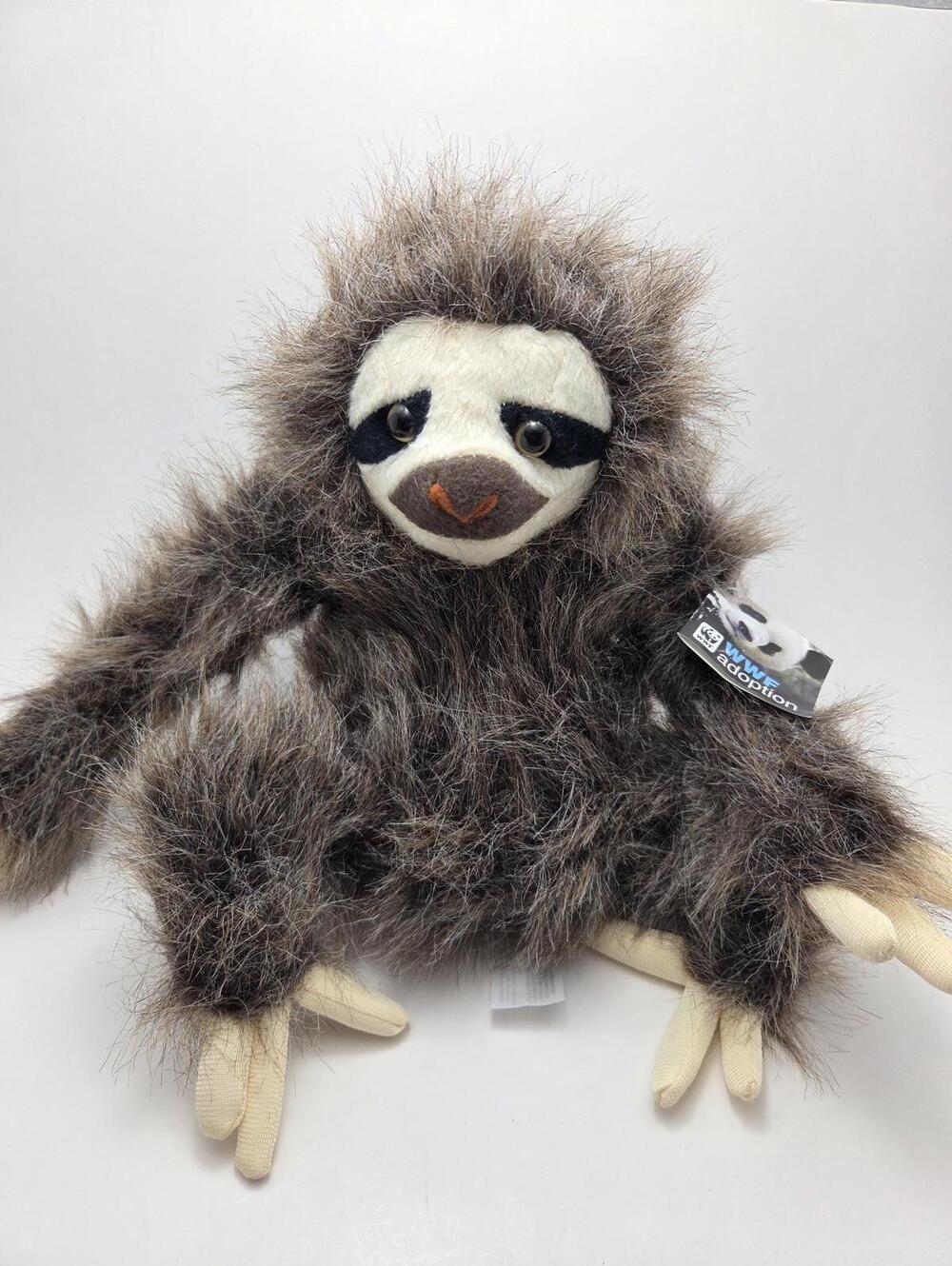 Fiesta Plush Sitting Sloth 3 Toed WWF Adoption Stuffed Animal (10 inch)